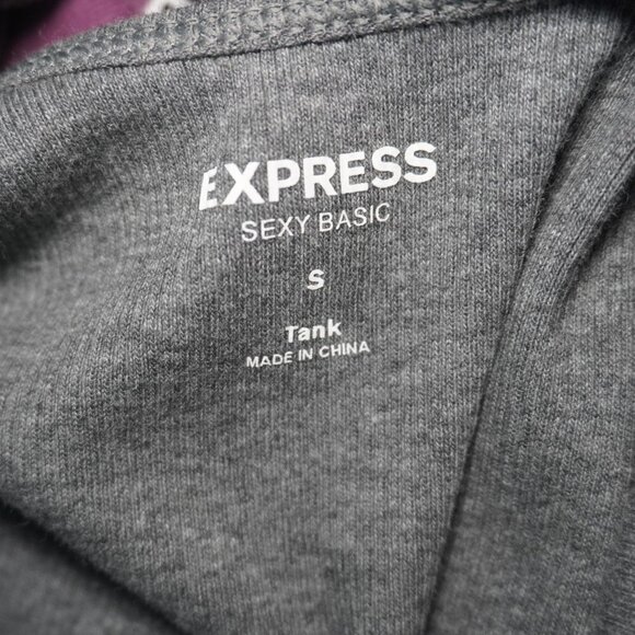 Express Womens Grey Black Bundle (2) Sequin Sexy Basic Tank Tops Size Small - Picture 11 of 11